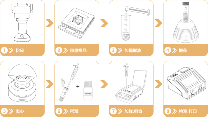 重金属汞快速定量检测卡操作流程